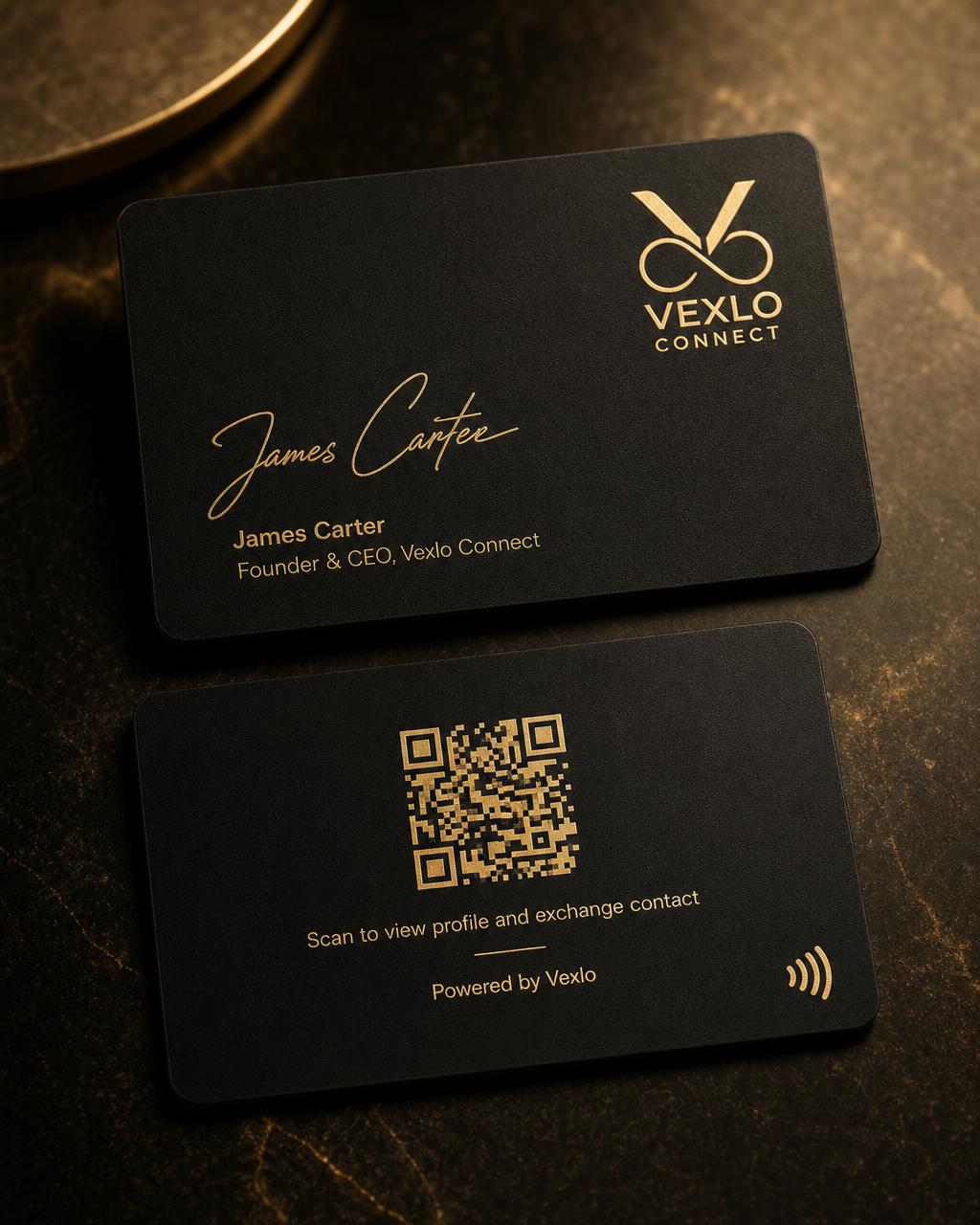 Matte Black PVC — Vexlo Connect card